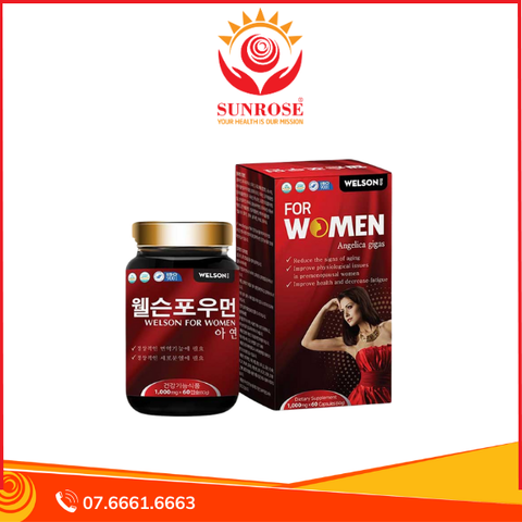  Viên uống Welson For Women hỗ trợ tăng cường sinh lý nữ  (Lọ 60 viên) 