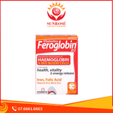  Vitabiotics Feroglobin: Bổ Máu, Tăng Cường Sức Khỏe (Hộp 30 Viên) 