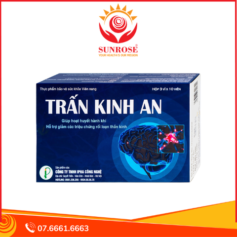  Viên uống Trấn Kinh An IPHA giúp hoạt huyết hành khí, giảm các triệu chứng rối loạn thần kinh (3 vỉ x 10 viên) 