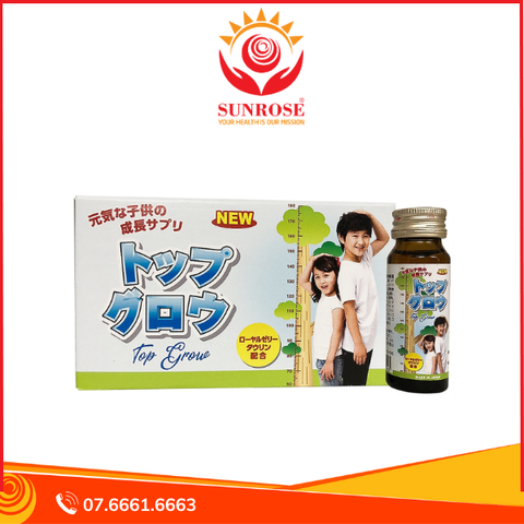  Siro Top Grow Jpanwell bổ sung các vitamin, hỗ trợ tăng cường sức khỏe (10 chai x 30ml) 