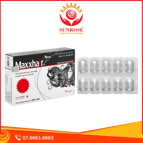  Maxxhair New giảm rụng, kích thích mọc tóc hộp 30 viên 
