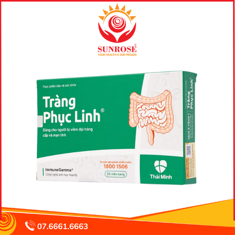  Viên uống Tràng Phục Linh Thái Minh dùng cho người bị viêm đại tràng cấp và mạn tính (2 vỉ x 10 viên) 