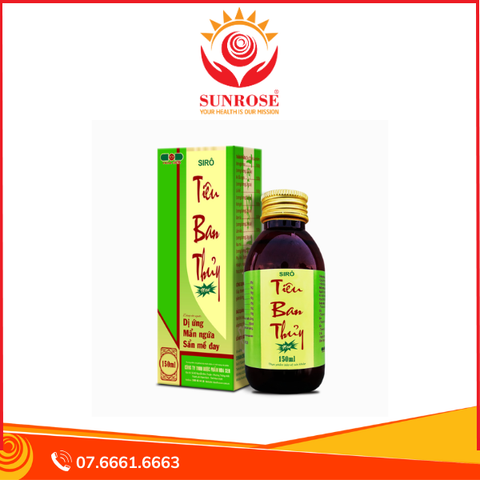  Siro Tiêu Ban Thủy Hoa Sen giúp thanh nhiệt giải độc, hỗ trợ giảm dị ứng (150ml) 