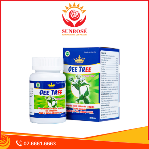  Viên uống Qee Tree Kingphar tăng độ bền thành mạch, nhuận tràng, chống táo bón (60 viên) 