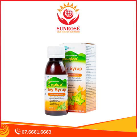 Siro Eugica Ivy Syrup hỗ trợ giảm ho, long đờm chai 100ml 