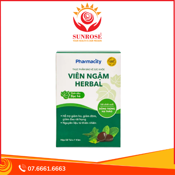  Giảm Ho Hiệu Quả Với Pmc Herbal Lozenges - Hộp 50 Viên 