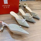  Dép Gót Phối Lưới Cao Cấp 6 Phân 5271 