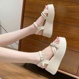  Giày Sandal Đế Xuồng 6-7 Phân 201 