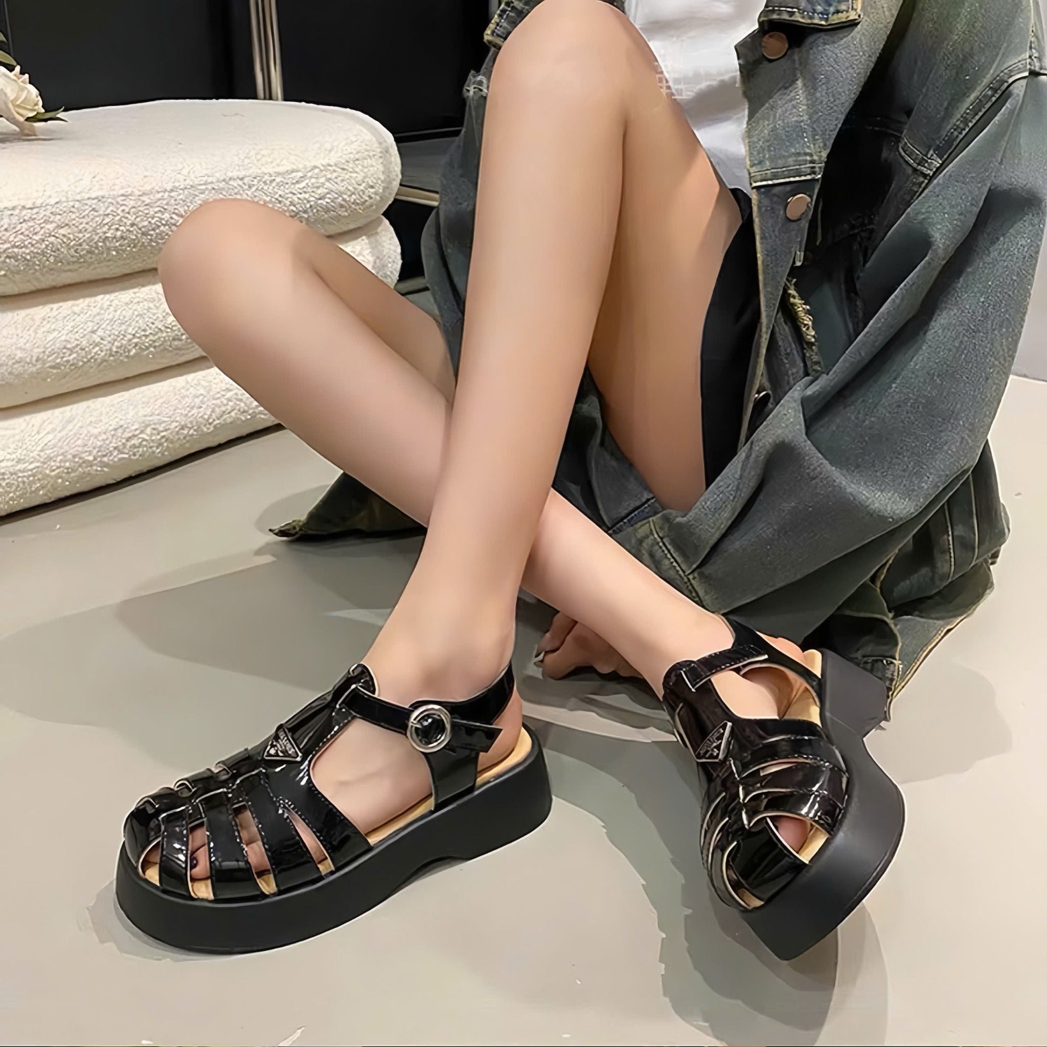  Giày Sandal Rọ đế cao 5 Phân QCCC 2543 