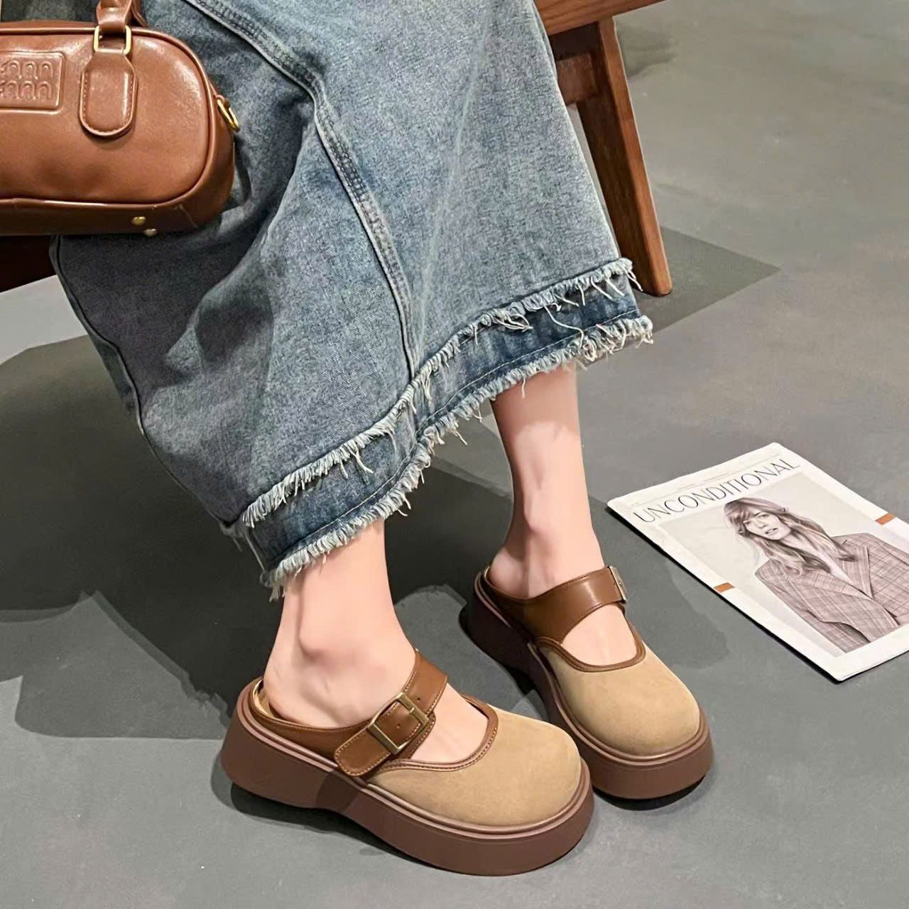  Dép Sục Da Lộn Cao Cấp 987-1 