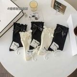  Tất Nữ Cổ Cao Đính Nơ Xinh Xắn 