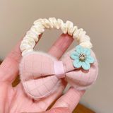  Chun buộc tóc nơ gắn charm hoa CHT-86 