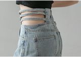  Quần Jeans Nữ Khoét Eo  8010 