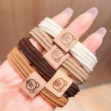  Set 5 Thun Buộc Tóc Siêu Đàn Hồi Họa Tiết Gấu BT03 