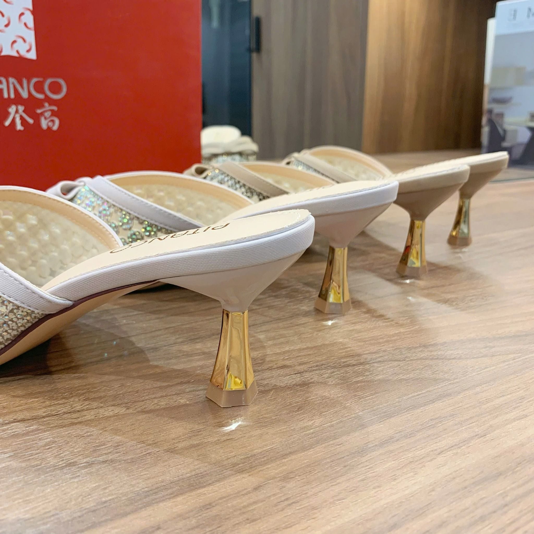  Dép Gót Phối Lưới Cao Cấp 6 Phân 5271 