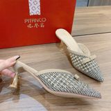  Dép Gót Phối Lưới Cao Cấp 6 Phân 5271 