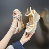  Giày Sandal Đế Xuồng 9 Phân Cao Gót QCCC 9193 