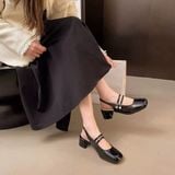  Giày Cao Gót 5 Phân Da Bóng Cao Cấp 8682-2 