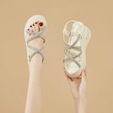  Giày Sandal Đế  Xuồng 7 Phân  Dây Chéo  508 
