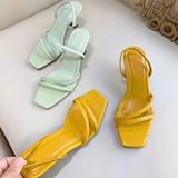  Giày Sandanl Cao Gót 6cm Quai Mảnh Cao Cấp DD01 VNXK 