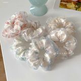  Buộc tóc scrunchies 2 lớp vải voan C-CH135 