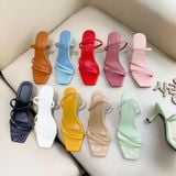  Giày Sandanl Cao Gót 6cm Quai Mảnh Cao Cấp DD01 VNXK 