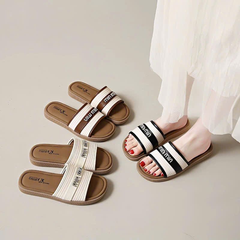  Dép Nữ Đế Cao Su Bệt Quai Ngan H88-12 