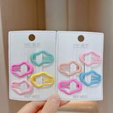  Set 3-4 Kẹp Tóc Màu Sắc Dễ Thương Nhiều Kiểu Dáng KT02 