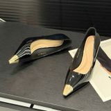  Giày Cao Gót Da Bóng Cao Cấp 789-100 