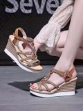 Giày Sandal Đế Xuồng 8 Phân Siêu Nhẹ Êm H85 