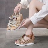  Giày Sandal Đế Xuồng 8 Phân Siêu Nhẹ Êm H85 