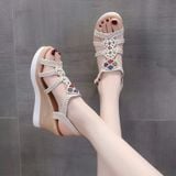  Giày Sandal Đế Xuồng 8 Phân Siêu Nhẹ Êm H85 