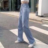  Quần Jeans Nữ In Chữ Q8008 