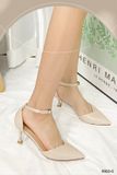  Sandal cao gót 5 phân mũi nhọn màu sắc trang nhã đơn giản cho nữ (9860-6) 