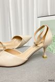  Sandal cao gót 5 phân mũi nhọn màu sắc trang nhã đơn giản cho nữ (9860-6) 