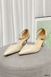  Sandal cao gót 5 phân mũi nhọn màu sắc trang nhã đơn giản cho nữ (9860-6) 