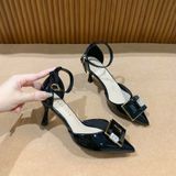  Giày Cao Gót 6 Phân Da Bóng Cao Cấp 9106-1 