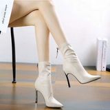  Giày Boot Nữ Da Lì Cao Cấp 8 Phân 1008 