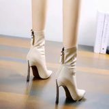  Giày Boot Nữ Da Lì Cao Cấp 8 Phân 1008 