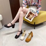  Giày Cao Gót Nữ Gót Vuông 5 Phân Cao Cấp 23151 