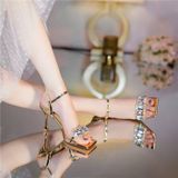  Giày Sandal Cao Gót 8,5 Phân  Đính Đá sang Trọng C5507-1 