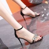  Giày Sandal Cao Gót 8,5 Phân Đính Đá C5509-7 