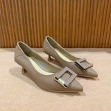  Giày Cao Gót 4 phân da lì Cao Cấp 2083-35 