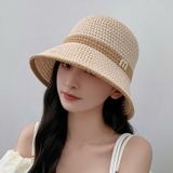  Mũ cói vành rộng chống nắng logo chữ m - TÓC MUCOI-05 