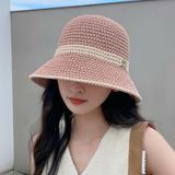  Mũ cói vành rộng chống nắng logo chữ m - TÓC MUCOI-05 