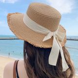  Mũ cói vành rộng phối nơ dành cho người lớn TÓC - MUCOI-20 