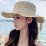  Mũ cói vành rộng phối nơ dành cho người lớn TÓC - MUCOI-20 