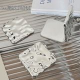  Gương Vuông 2 Mặt Cầm Tay Mạ Điện 6.5x7cm - Tóc - GU-117 