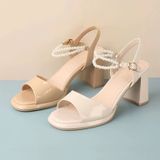  Giày Sandal Cao Gót Da Bóng QCCC 7 Phân 863169 