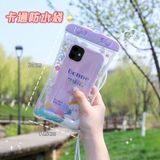  Túi chống nước, túi khí nổi bảo vệ màn hình cảm ứng điện thoại khi đi bơi, trời mưa hoạ tiết hoạt hình 11,5*21cm Tóc - PHAO-09 